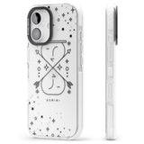 iPhone 16 Pro Max Gemini Emblem - Transparent Design Black Impact Phone Case