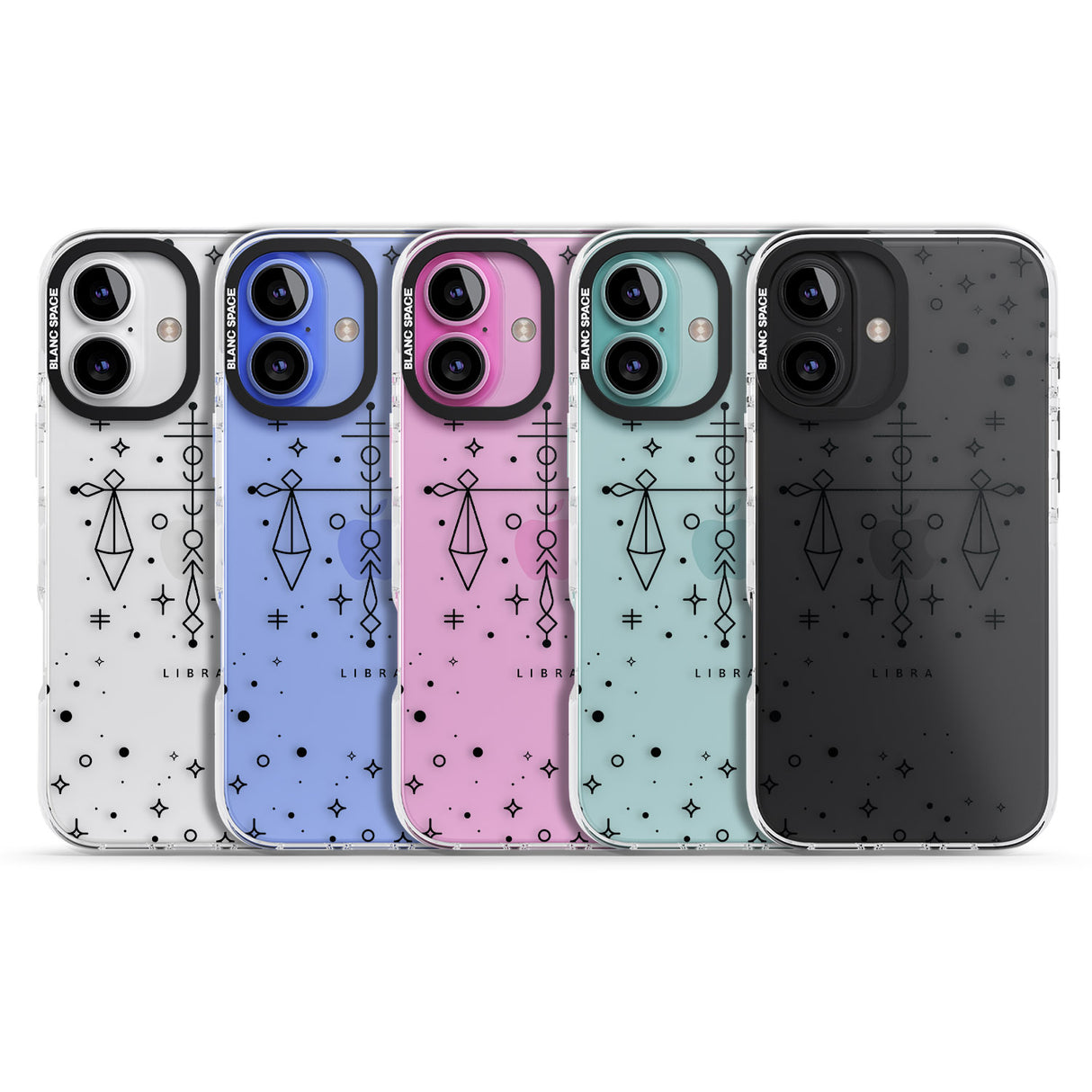 iPhone 16 Pro Max Libra Emblem - Transparent Design Black Impact Phone Case