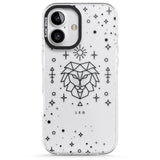 iPhone 16 Pro Max Leo Emblem - Transparent Design Black Impact Phone Case