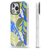 iPhone 16 Pro Max Fern Leaves Abstract Pattern Black Impact Phone Case