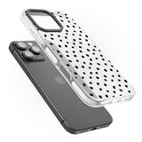 iPhone 16 Pro Max Messy Black Dot Pattern Black Impact Phone Case