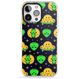 iPhone 16 Pro Max Alien Head Pattern Black Impact Phone Case