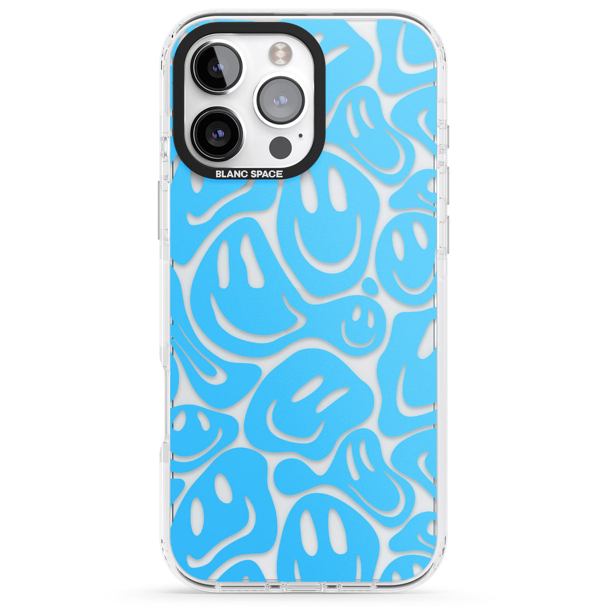 iPhone 16 Pro Max Blue Acid Faces Black Impact Phone Case