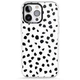 iPhone 16 Pro Max Dalmatian Print Black Impact Phone Case