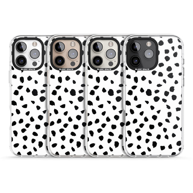 iPhone 16 Pro Max Dalmatian Print Black Impact Phone Case