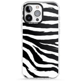 iPhone 16 Pro Max Black Zebra Print Black Impact Phone Case