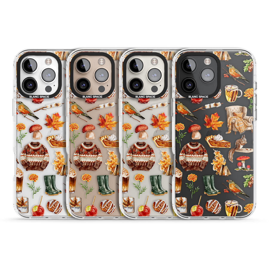 Cozy Autumn Aesthetic Impact Phone Case for iPhone 16 Pro, iPhone 16 Pro Max