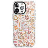 Autumn Line Pattern Impact Phone Case for iPhone 16 Pro, iPhone 16 Pro Max