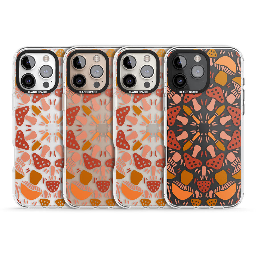 Mushroom Medley Impact Phone Case for iPhone 16 Pro, iPhone 16 Pro Max