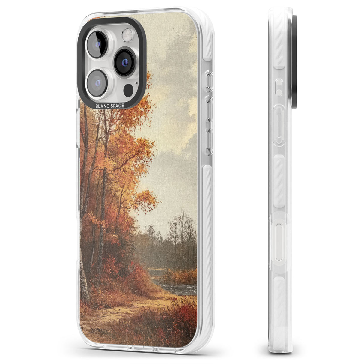 Vintage Autumn Oil Painting Impact Phone Case for iPhone 16 Pro, iPhone 16 Pro Max