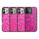 iPhone 16 Pro Max Pink Acid Faces Black Impact Phone Case