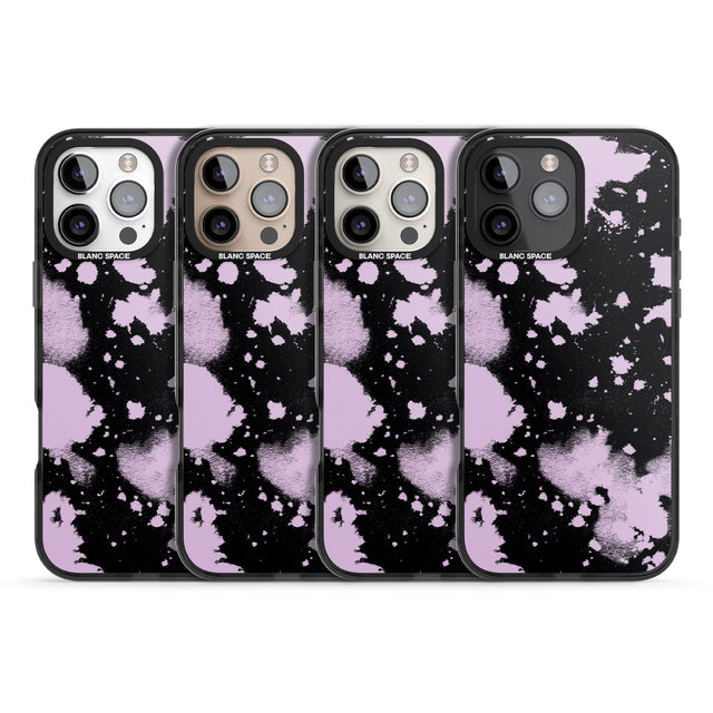 iPhone 16 Pro Max Pink & Black Acid Wash Tie-Dye Black Impact Phone Case