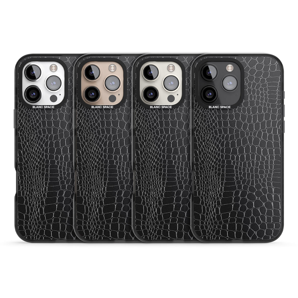 iPhone 16 Pro Max Black Snakeskin Black Impact Phone Case