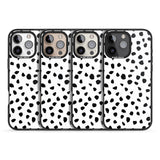 iPhone 16 Pro Max White Dalmatian Print Black Impact Phone Case