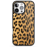 iPhone 16 Pro Max Designer Fashion Gold Leopard Print Black Impact Phone Case