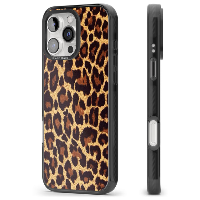 iPhone 16 Pro Max Gold Leopard Print Black Impact Phone Case