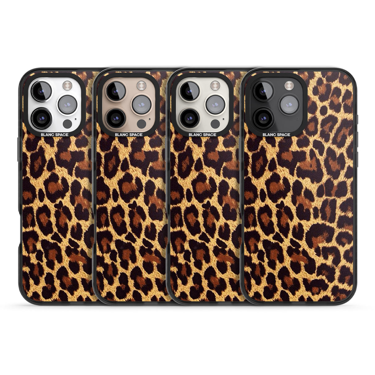 iPhone 16 Pro Max Gold Leopard Print Black Impact Phone Case