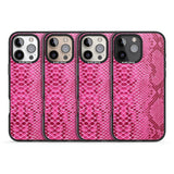 iPhone 16 Pro Max Pink Snakeskin Black Impact Phone Case