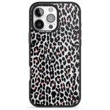 iPhone 16 Pro Max Light Pink Leopard Print - Transparent Black Impact Phone Case