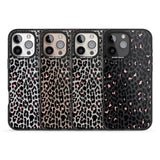 iPhone 16 Pro Max Light Pink Leopard Print - Transparent Black Impact Phone Case