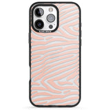 iPhone 16 Pro Max Horizontal Zebra Stripes Transparent Animal Print Black Impact Phone Case