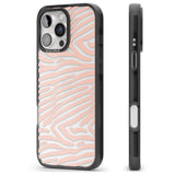 iPhone 16 Pro Max Horizontal Zebra Stripes Transparent Animal Print Black Impact Phone Case