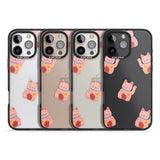 iPhone 16 Pro Max Waving Cat Pattern Black Impact Phone Case