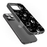 iPhone 16 Pro Max Cosmic Outer Space Design Clear on Black Black Impact Phone Case