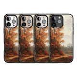 Vintage Autumn Oil Painting Black Impact Phone Case for iPhone 16 Pro, iPhone 16 Pro Max