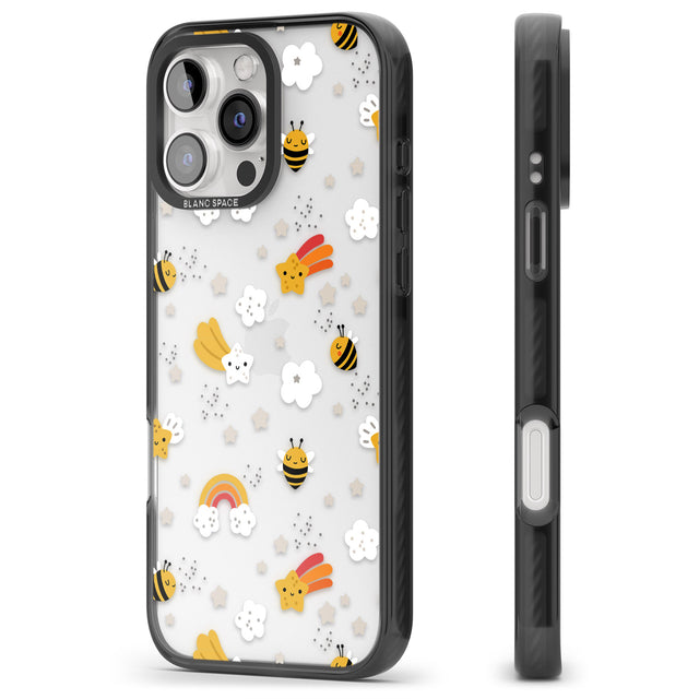 iPhone 16 Pro Max Busy Bee Black Impact Phone Case