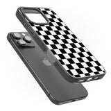 iPhone 16 Pro Max Black Checkered Black Impact Phone Case