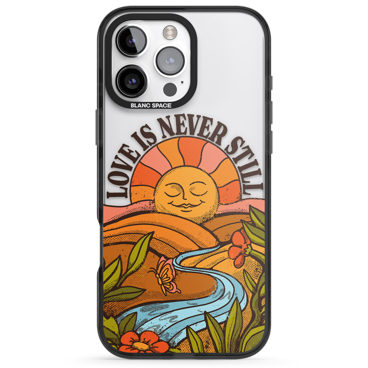 iPhone 16 Pro Max Love is Never Still Black Impact Phone Case + Magsafe