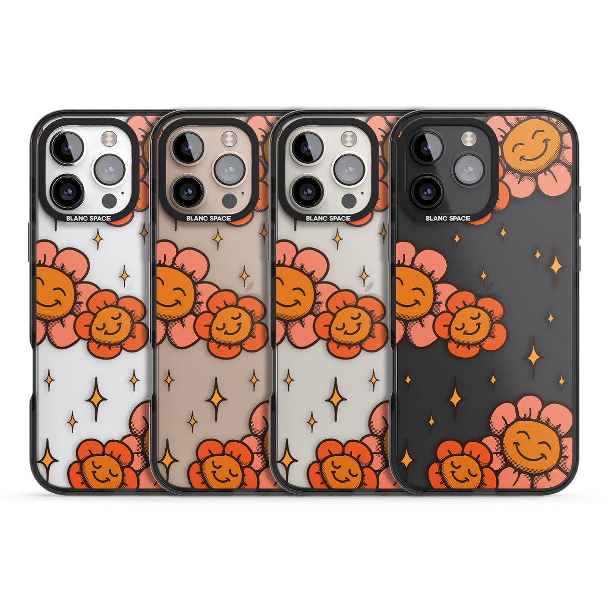 iPhone 16 Pro Max Mellow Flowers Black Impact Phone Case + Magsafe