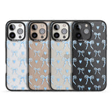 iPhone 16 Blue Bows & Hearts Clear Impact Phone Case