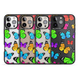 iPhone 16 Pro Max Vibrant Butterflies Black Impact Phone Case