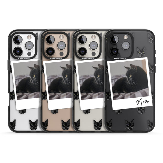 iPhone 16 Pro Max Personalised Bombay Cat Photo Black Impact Phone Case