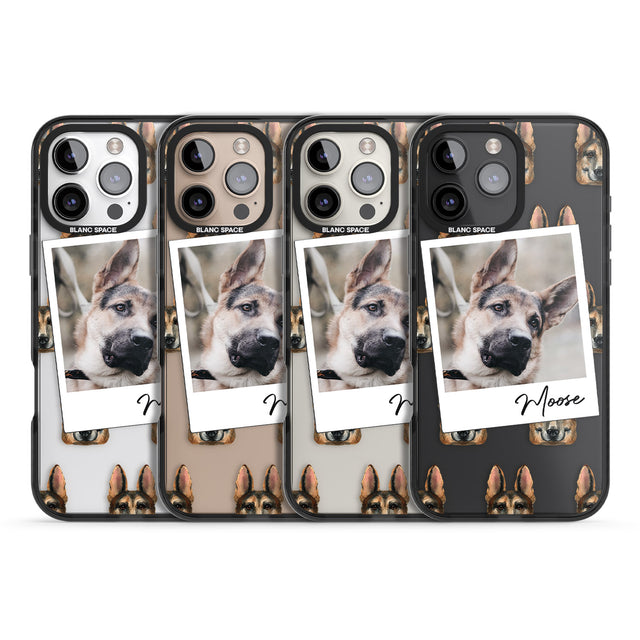 iPhone 16 Pro Max Personalised German Shepherd - Dog Photo Black Impact Phone Case