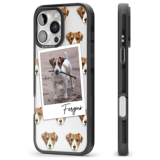 iPhone 16 Pro Max Personalised Jack Russell - Dog Photo Black Impact Phone Case