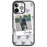 iPhone 16 Pro Max Personalised French Bulldog, Grey - Dog Photo Black Impact Phone Case