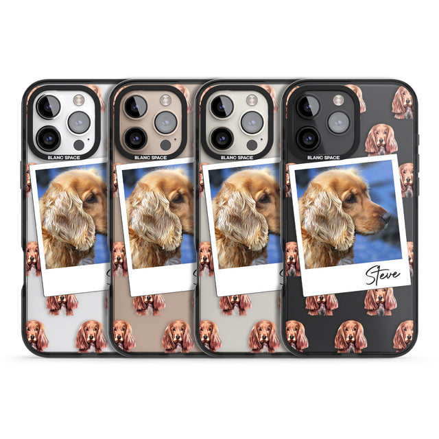 iPhone 16 Pro Max Personalised Cocker Spaniel - Dog Photo Black Impact Phone Case