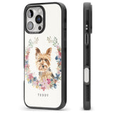 iPhone 16 Pro Max Personalised Yorkshire Terrier - Watercolour Dog Portrait Black Impact Phone Case