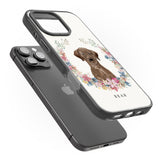 iPhone 16 Pro Max Personalised Chocolate Lab - Watercolour Dog Portrait Black Impact Phone Case