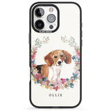 iPhone 16 Pro Max Personalised Beagle - Watercolour Dog Portrait Black Impact Phone Case