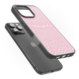 iPhone 16 Pro Max Personalised Pink Dots Black Impact Phone Case