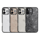 iPhone 16 Pro Max Personalised Spider Web Pattern Black Impact Phone Case