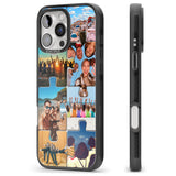 iPhone 16 Pro Max Personalised Jigsaw Photo Grid Black Impact Phone Case