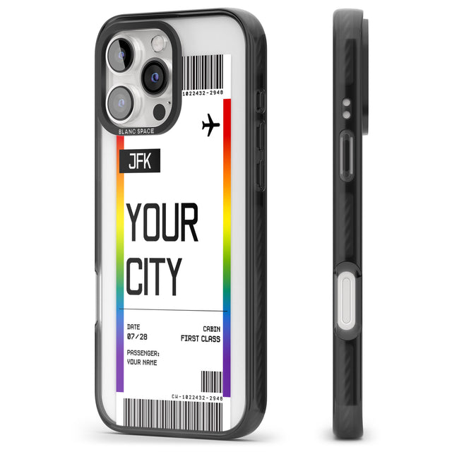 iPhone 16 Pro Max Pride Boarding Pass (Limited Edition) Black Impact Phone Case