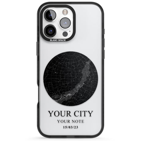 Personalised Star Map Black Impact Phone Case for iPhone 16 Pro, iPhone 16 Pro Max