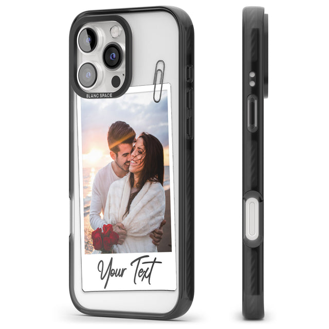 iPhone 16 Pro Max Personalised Instant Camera Photo Black Impact Phone Case