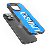 iPhone 16 Pro Max Personalised Bold Name: Blue Black Impact Phone Case